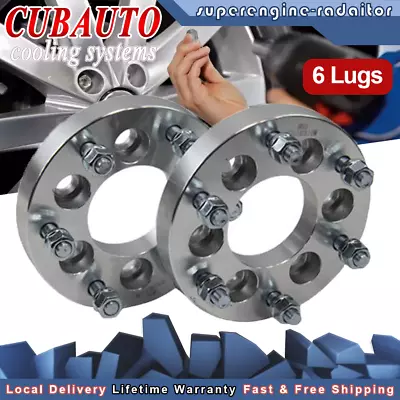 6 Lugs Wheel Spacers 2Pcs Thickness 25mm For Nissan Navara 6x114.3 To 6X139.7 • $69