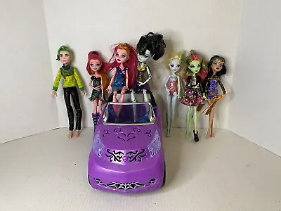 Monster High Doll Girls Car Lot 7 Gigi Grant Deuce Frankie Stein Lagoona Venus • $69.99