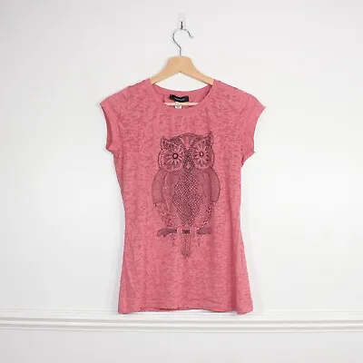 Atmosphere Womens Owl T-Shirt Size UK 8 • £6.99