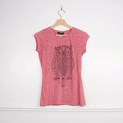 Atmosphere Womens Owl T-Shirt Size UK 8 • £6.99