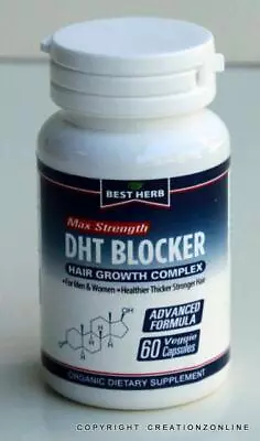 DHT Blocker Max Strength BEST HERB Advanced Hair Growth Complex 60 Capsules • $22.52