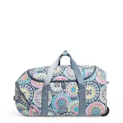 Vera Bradley Lighten Up Wheeled CarryOn Sunny Medallion Luggage Travel FREE GIFT • $109.24