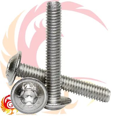 M4 4mm Flanged Torx Button Head Screws Six Lobe Allen Bolts A2 Stainless Steel • £3.02