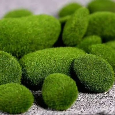 Miniature Fairy Garden Faux Moss Rocks - Set Of 10 - Buy 3 Save $5 • $10.40