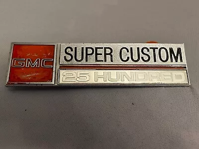 Vintage 1973 1974 GMC Super Custom 15 Hundred 1500 Emblem OEM 327906 *NICE* • $19.99