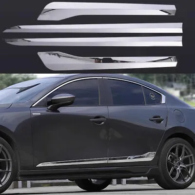 For 2019-2023 Mazda 3 Sedan ABS Chrome Side Door Body Guard Molding Cover Trim • $110.39