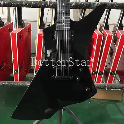 Active Pickup Black Snakebyte Electric Guitar Solid Body Mahogany Body 6 String • $249.10