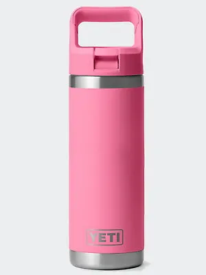 YETI Rambler 18oz (532 Ml) Bottle With Colour-Matched Straw Cap In Harbor Pink • £29.95
