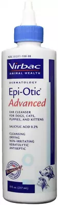 Virbac Epi-Otic Advanced Ear Cleanser For Dogs And Cats (All Sizes) 8 Oz • $26.98