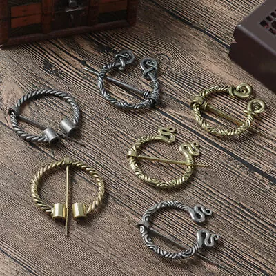 Viking Retro Brooch Penannular Pin Badge Brooch Scarf Clasp Cloak Pin Medieval* • $2.37