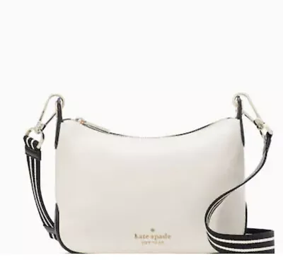 New Kate Spade Rosie Small Crossbody Pebbled Leather Black Parchment Multi • $85