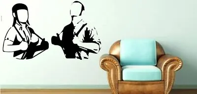 £29.50 • Buy Ska Style Skinhead Man And Woman With Braces Music Vinyl Wall Art Decal Sticker