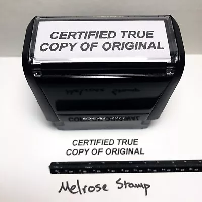 Certified True Copy Of Original Rubber Stamp Black Ink Self Inking Ideal 4913 • £9.45