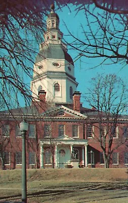 Postcard MD Annapolis Maryland State House Chrome Unposted Vintage PC J3902 • $4