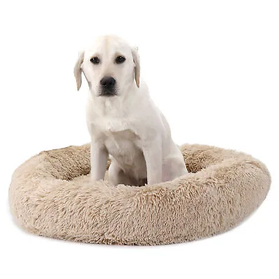 Fur Donut Cuddler Pet Calming Bed Dog Beds Soft Warmer Medium Small Dogs Cats • $29.58