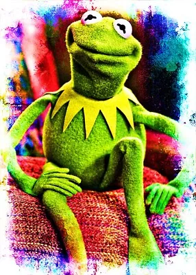 Kermit The Frog Muppets 1/10 Fine Art ACEO Print Card By:Q • $9.99