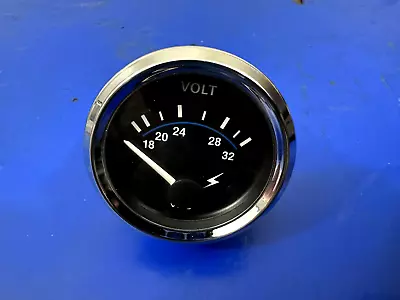 Vdo 332 503 18- 32 Volt Voltmeter~chrome Bezel~illuminated~ 2-1/16 ~quality • $31.98