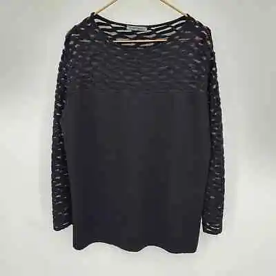D.exterior Made In Italy Wool Sweater Top Black Size Medium • $49.99