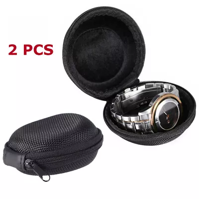 2 PCS Single Watch Travel Case Box Wristwatch Smart Watch Protection Zipper Case • £6.49