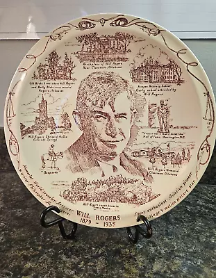 Vintage Will Rogers Collector Plate 10.5  Vernon Kilns (Lot 664) • $20