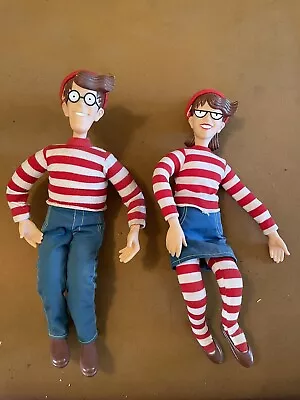 Vintage Mattel WHERE'S WALDO Doll 18” 1991 WALDO & WENDA   • $39.99