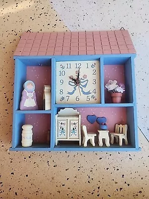 Vintage Wooden Shadowbox  Kitchen Clock • $17