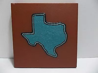 Vintage TEXAS Quarry Tile Turquoise Enamel  6  • £24.11