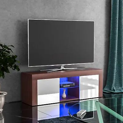£84.99 • Buy LED TV Stand 2 Door Cabinet Storage High Gloss MDF Entertainment RGB Lights