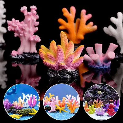 £2.75 • Buy Fish Tank Faux Artificial Aquarium Reef Coral Decoration Resin Ornament UK