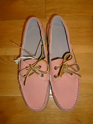 Fat Face Halse Boat Shoes Pink Size 6 BNWT • £25