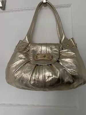 New Designer Matthew Williamson Metallic Gold Shoulder Bag Handbag • £27.99