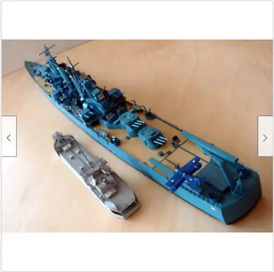 1:400 Scale USS Helena Light Cruiser Y-75 Oild Carrier Handcraft Paper Model S • $7.43