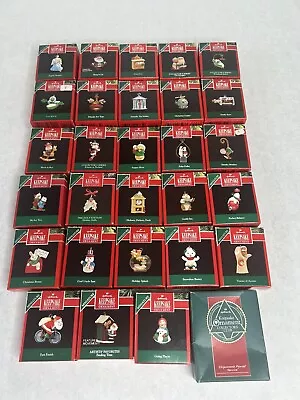Lot Of 29 Hallmark Miniature Mini Ornaments 1992 Christmas Santa Elf Monkey Bear • $19.99