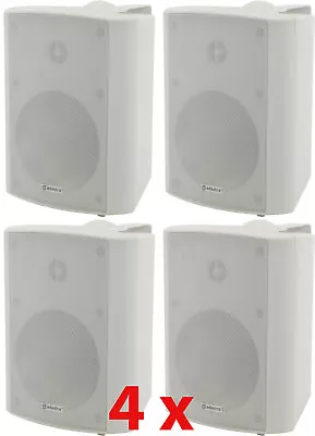 4X 5.25” 100V/8OHM 90W Background White Speaker Wall Mount Bookshelf 952.714 B2 • £169.99