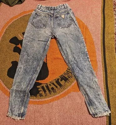 Vintage Guess By Georges Marciano Acid Wash High Waisted Mom Jeans W 26 X 28 • $39.88