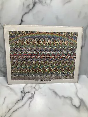 Magic Eye 3D Poster “Gods Promise” By Ultra Grafix 1994 Vtg  14X11  Arlington TX • $50