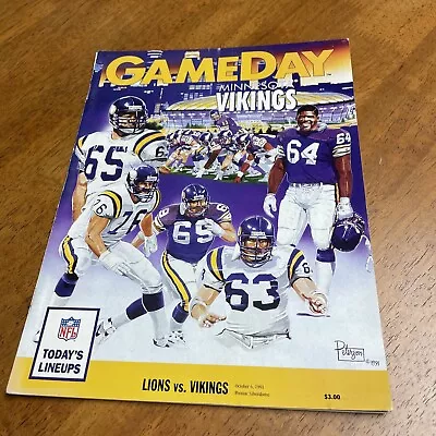 Minnesota Vikings @ Detroit Lions 10/6/1991 Program Barry Sanders 116yd 1 TD • $14.99