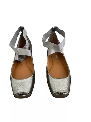 Jessica Simpson Mandalaye Ballet Flat Womens Shoe In Pewter/silver Size 10 M • $35