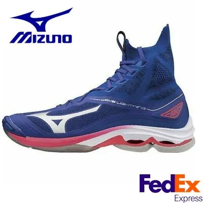 MIZUNO Volleyball Shoes WAVE LIGHTNING NEO V1GA200220 Blue / Pink Unisex FEDEX • $150