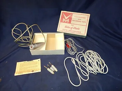 Vintage Voice Of Music Stainless Steel Microphone W Box & Accessories 1960 710a • $39.99