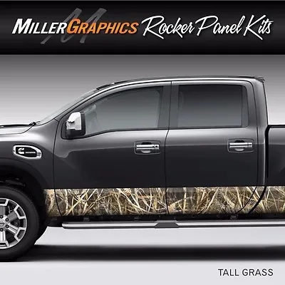 Camo  Tall Grass  Rocker Panel Graphic Decal Wrap Kit Truck SUV - 4 Sizes • $74.95