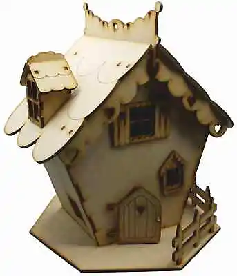 Wooden Fairy House Opening Fairy Door Large Alpine Cottage Fairy Garden DIY Kit • £27.95
