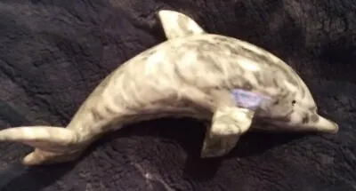 Gray And White Marble 6 Inch Dolphin • $5