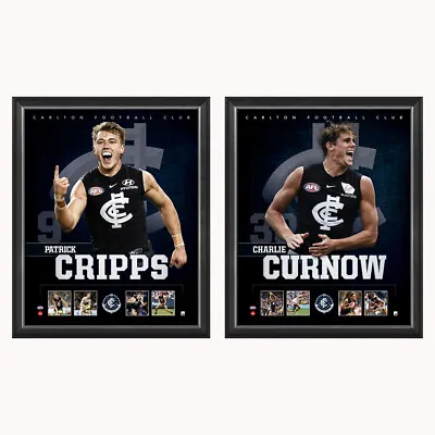 $240 • Buy Carlton Package Official Licensed AFL Print Framed Patrick Cripps Charlie Curnow