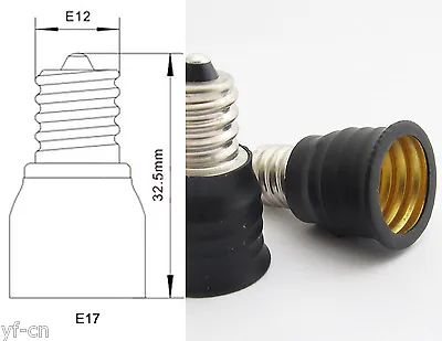 1pc E12 Male To E17 Female Base LED Light Bulb Adapter Holder Socket Converter • $1.46