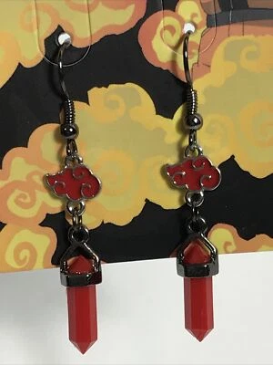 $13.95 • Buy New! Naruto Shippuden Akatsuki Faux Crystal Drop Earrings