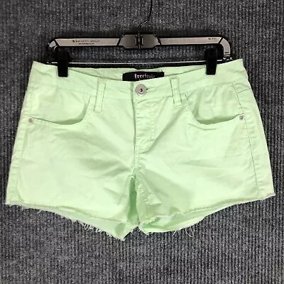 Freestyle Revolution Juniors Stretch Twill Cut-off Shorts SIze 11 Lime Green • $9.99