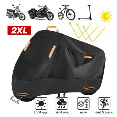 Motorcycle Cover Bike Waterproof Outdoor Rain Dust Sun UV Scooter Protector XXL • $19.99