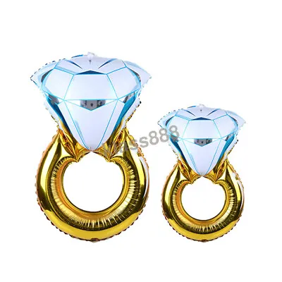 $5.91 • Buy Large 3D Diamond Ring Foil Balloon For Engagement Wedding Theme Party Decoration