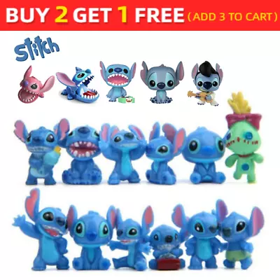 1/10/12pcs Lilo And Stitch Model Figure Cake Topper Doll Collection Kid Toy • £5.59